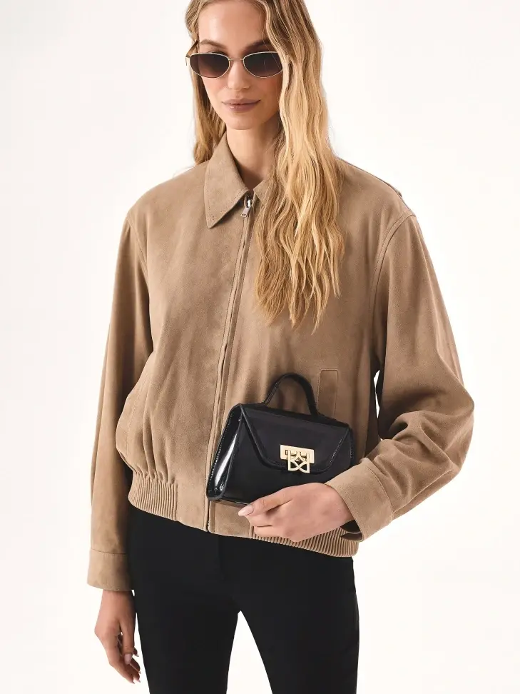 Kazar Elegant Patent Handbag With Handle