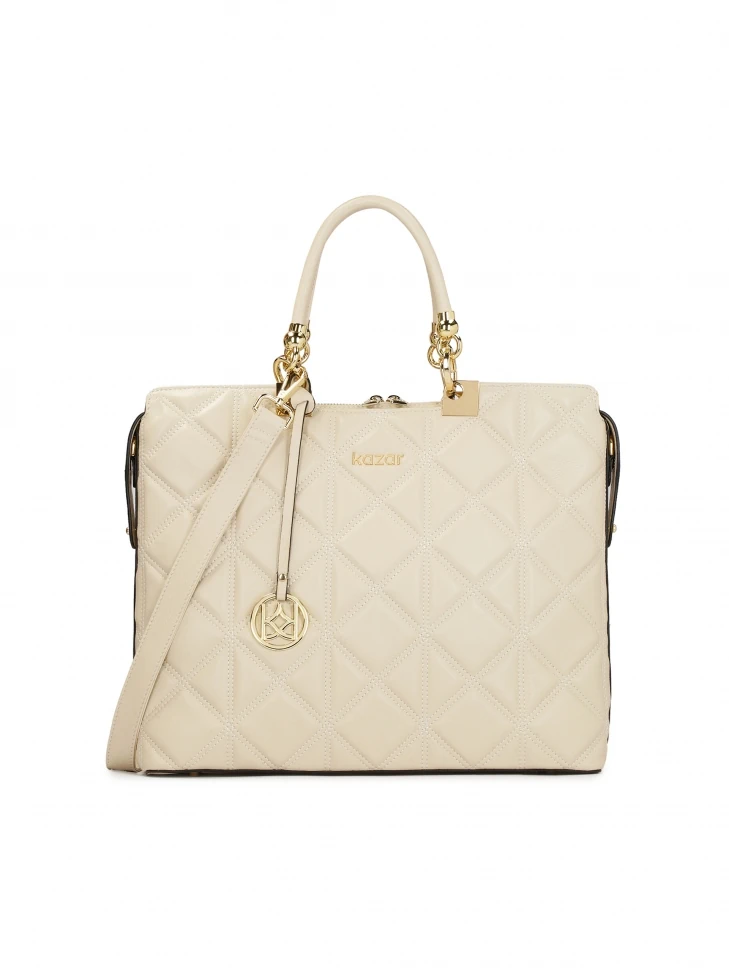 kazar Elegant quilted leather briefcase bag