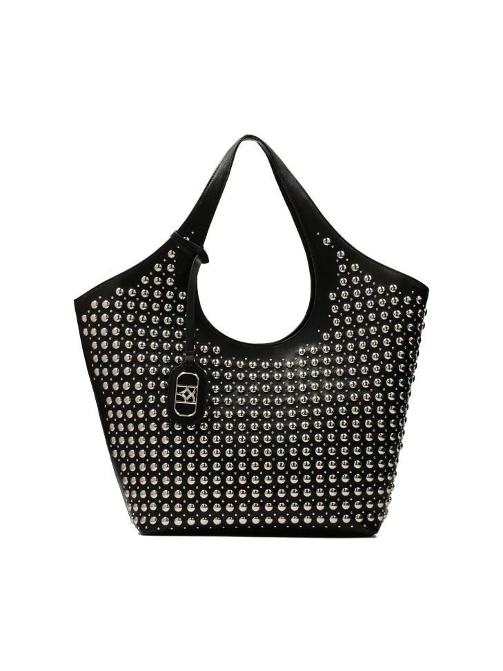 kazar Elegant shoulder bag with silver rhinestones