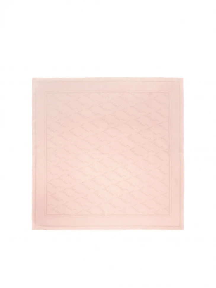 Kazar Elegant Silk Scarf In Powder Pink