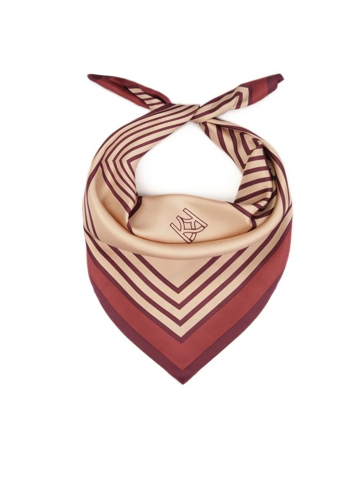 kazar Elegant silk scarf with geometric pattern