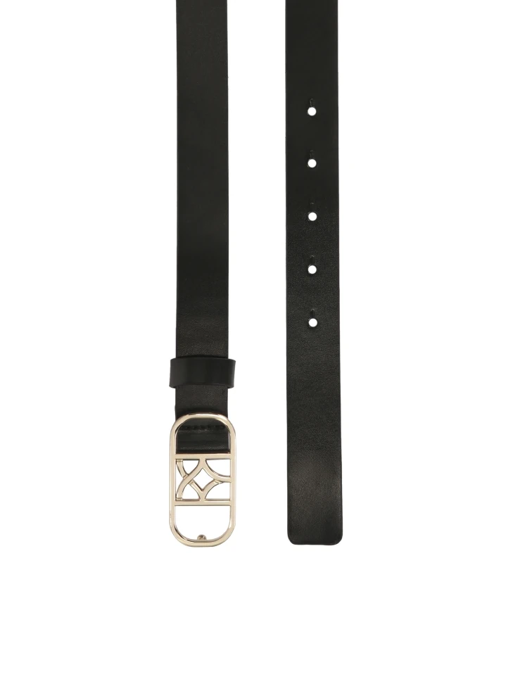 Kazar Elegant Slim Belt With Logo Buckle