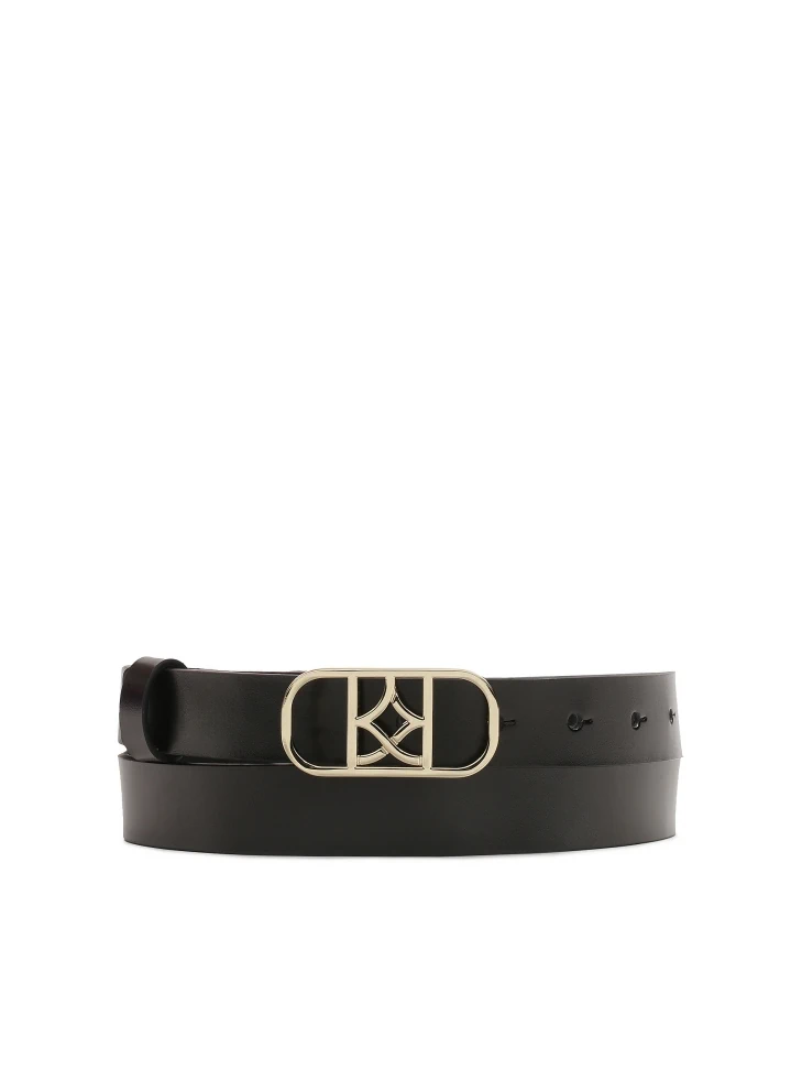 kazar Elegant slim belt with logo buckle