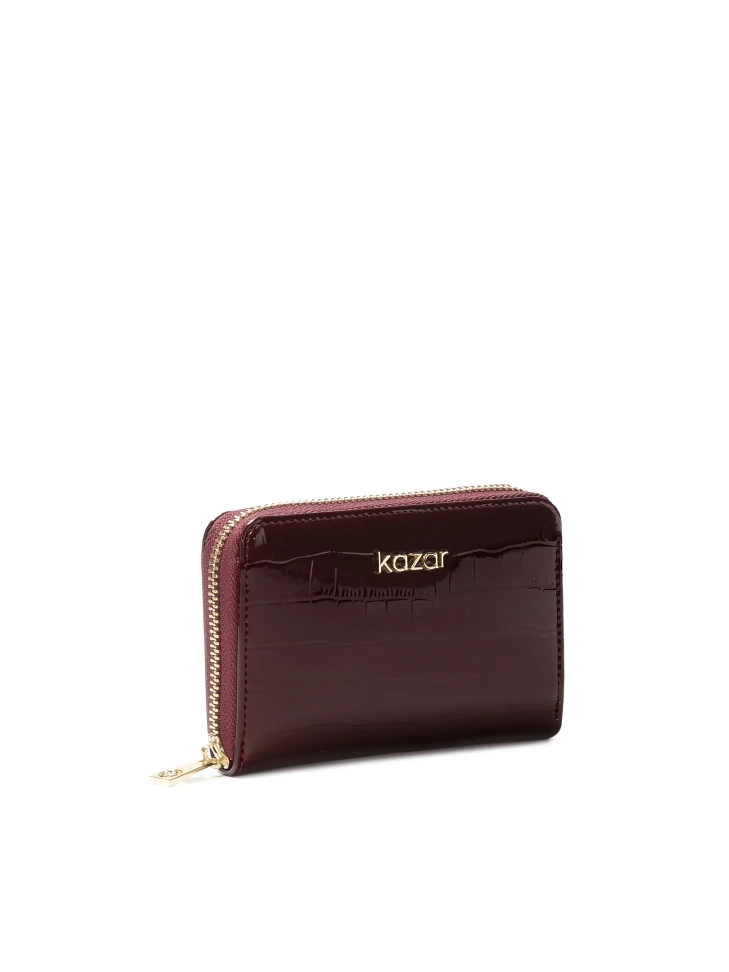 Kazar Elegant Small Wallet With Embossed Pattern