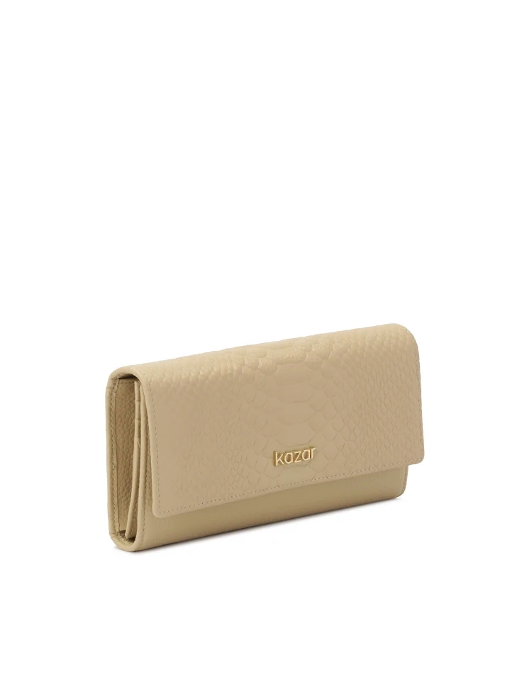 Kazar Elongated Capacious Leather Wallet