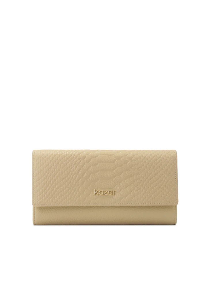 kazar Elongated capacious leather wallet