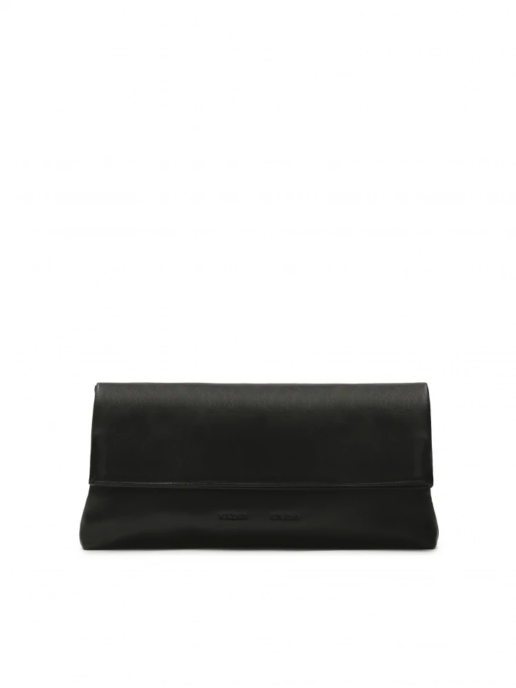 kazar Elongated clutch bag for hand in black color