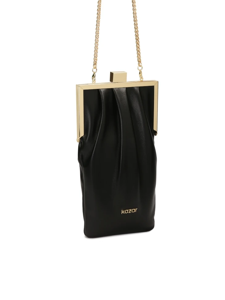 Kazar Elongated Leather Chain Handbag