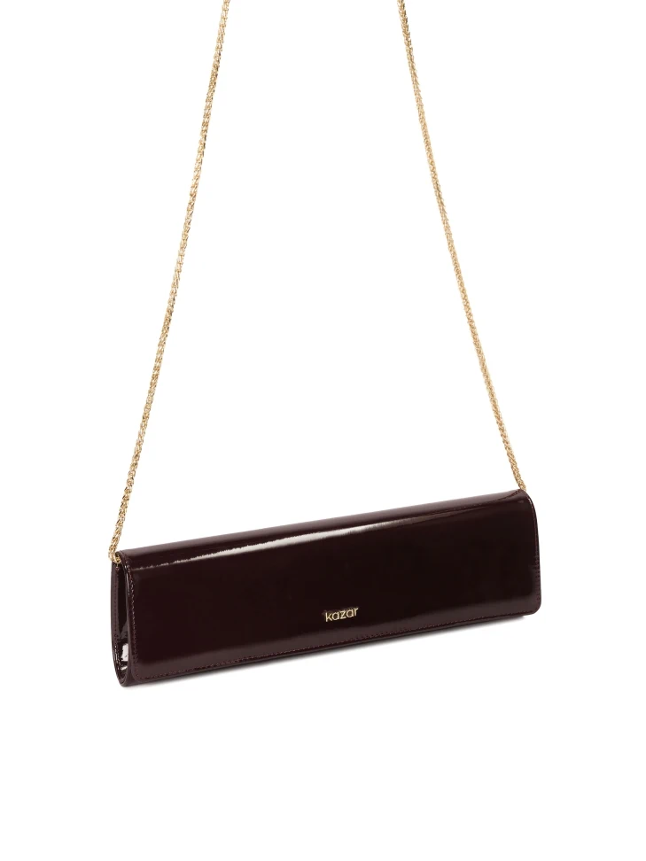 Kazar Elongated Patent Evening Handbag
