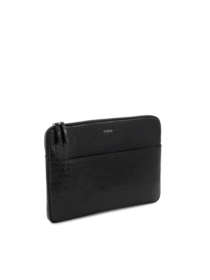 Kazar Embossed Leather Laptop Bag