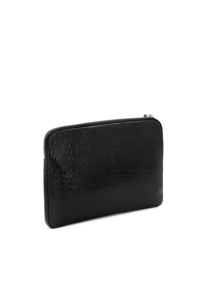 Kazar Embossed Leather Laptop Bag