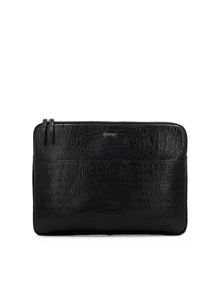 kazar Embossed leather laptop bag