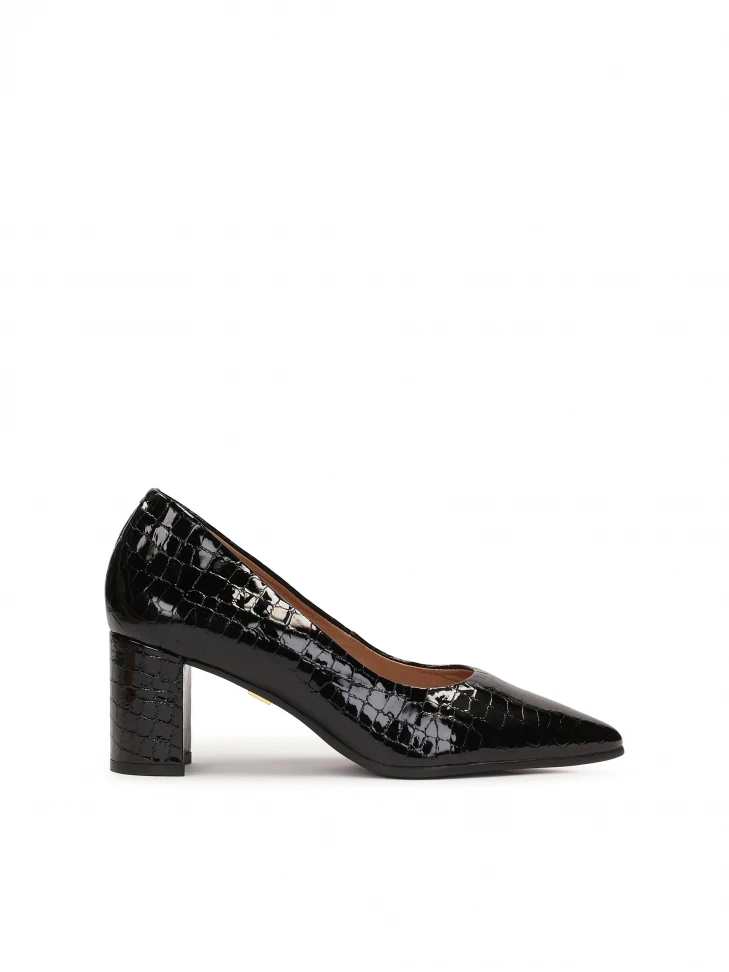 kazar Embossed patent leather pumps