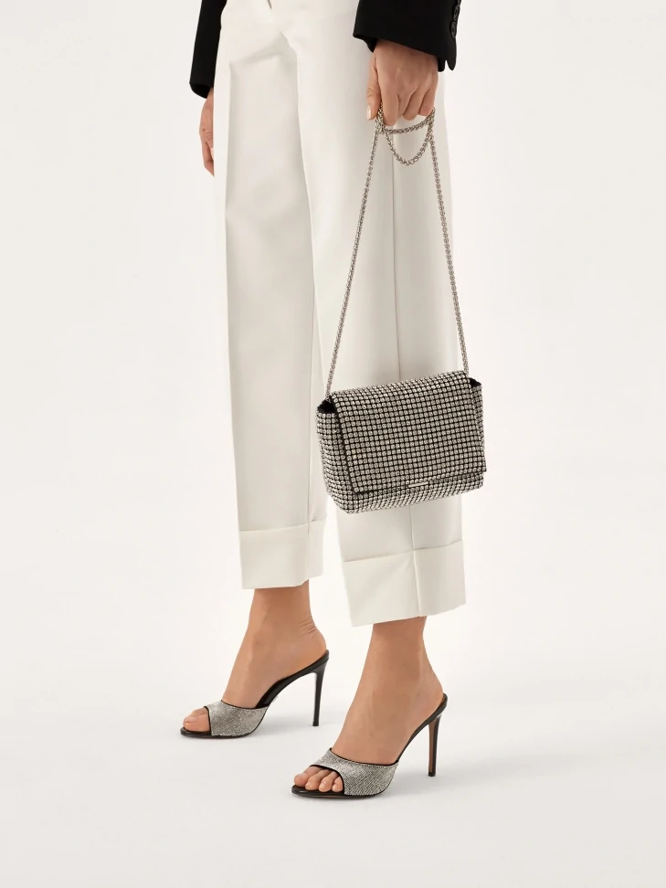 Kazar Evening Bag With Flap Decorated With Zircons