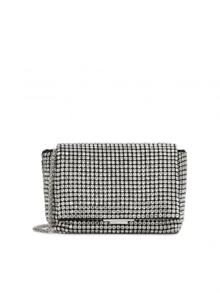 kazar Evening bag with flap decorated with zircons