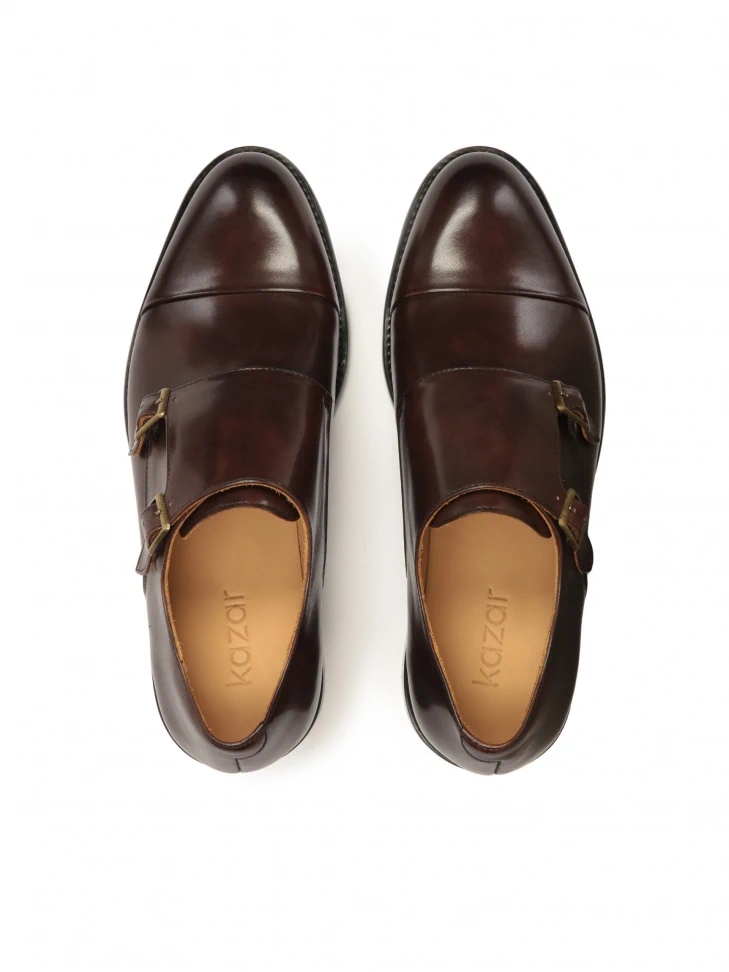 Kazar Exclusive Leather Monks With Buckles