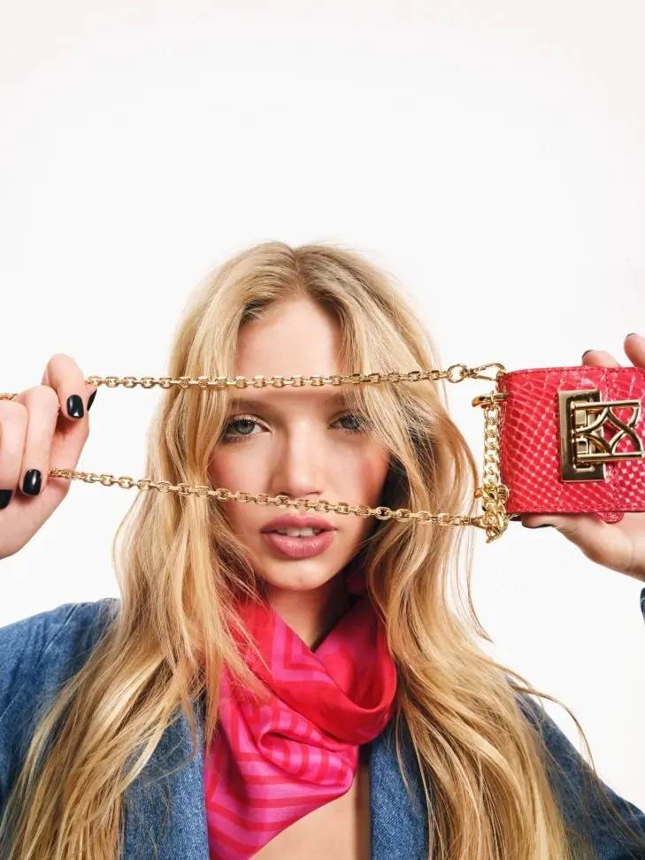 Kazar Exclusive Silk Scarf With Floral Pattern