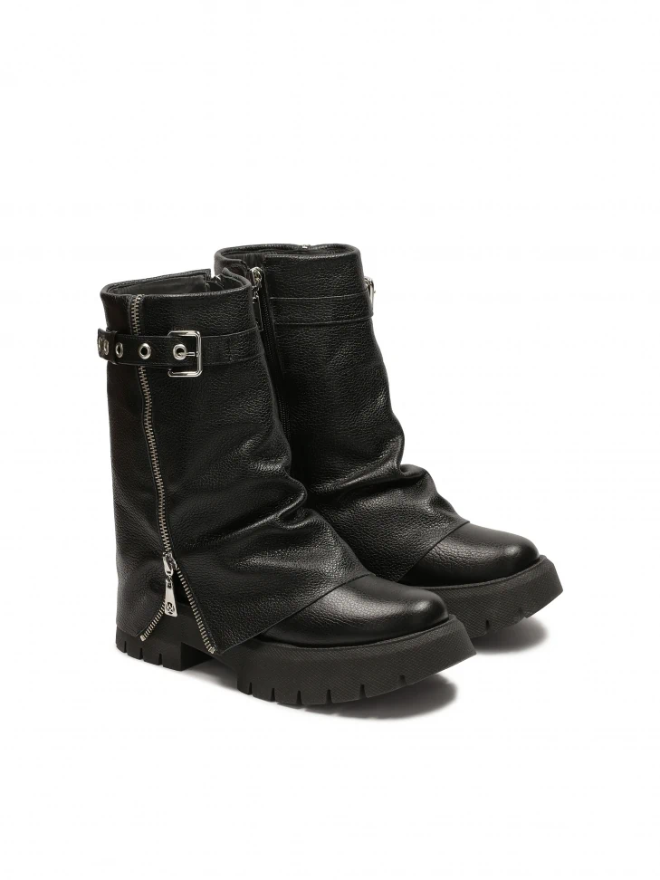 Kazar Extravagant Boots With Double Zipper Upper