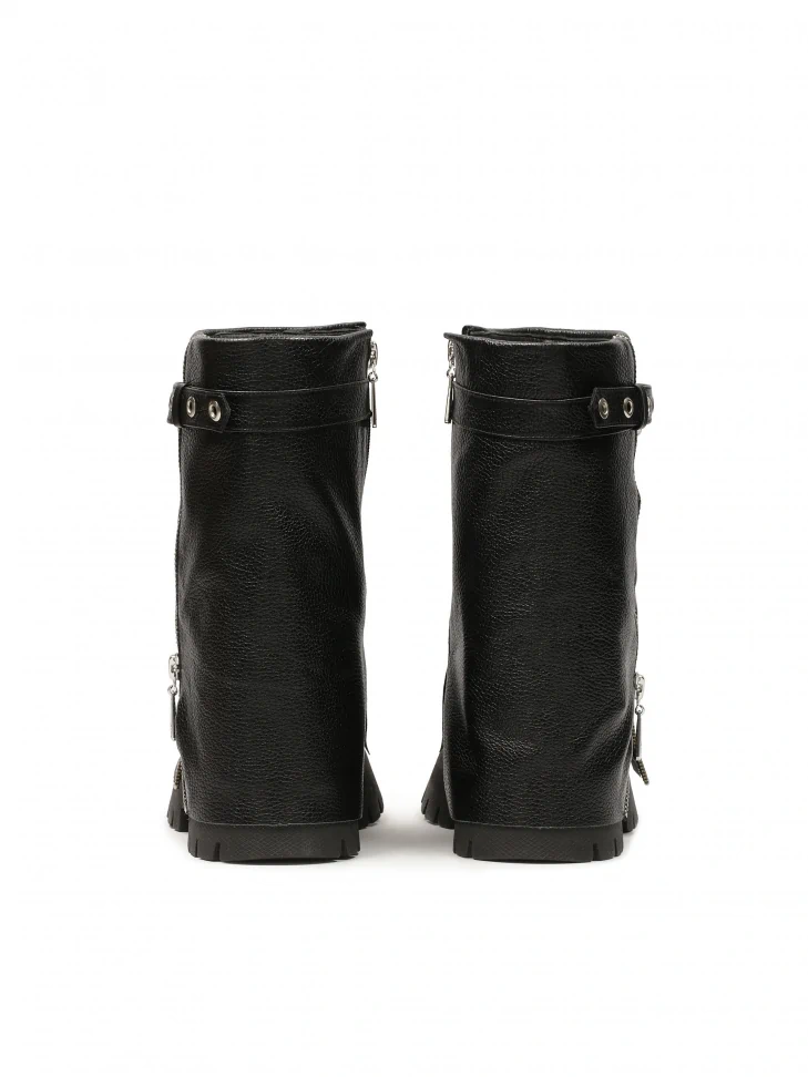 Kazar Extravagant Boots With Double Zipper Upper