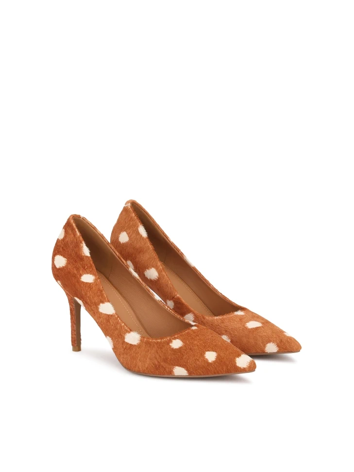 Kazar Fashionable Pumps With Natural Hair Finish