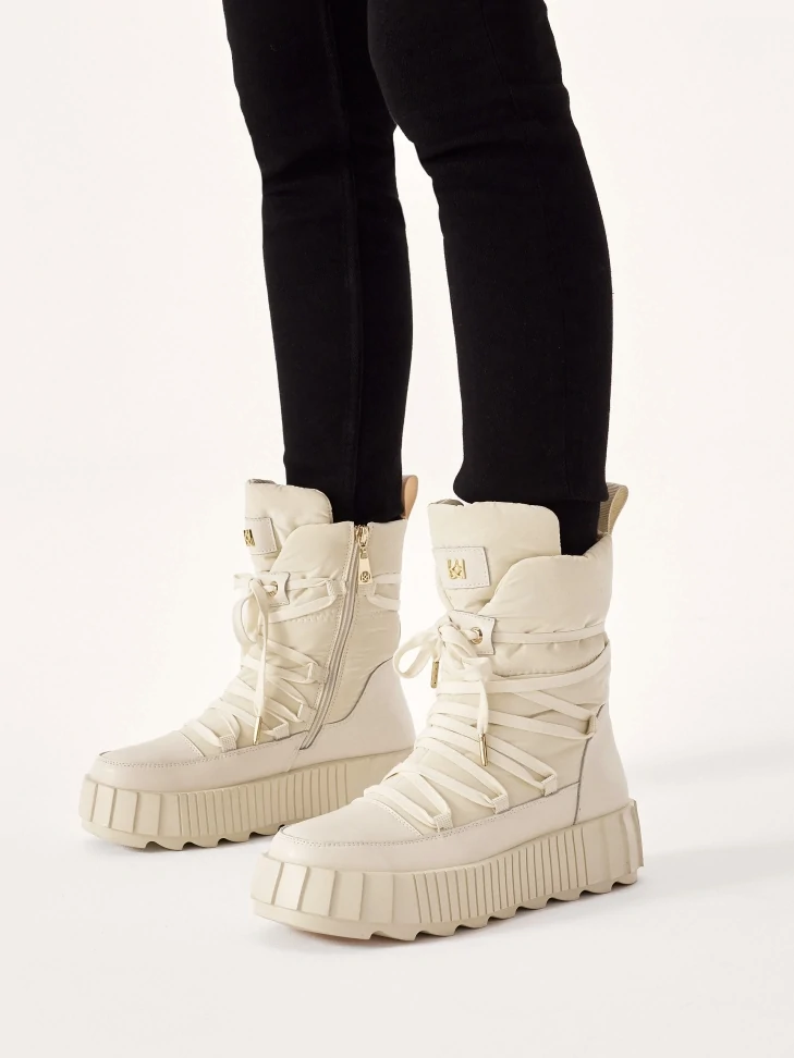 Kazar Fashionable Snow Boots In Beige Color