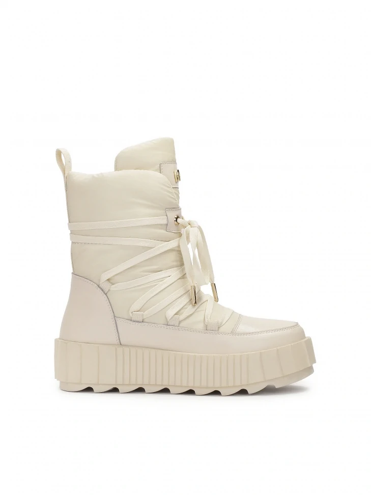 kazar Fashionable snow boots in beige color