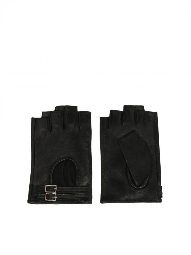 Kazar Fingerless Leather Kissing Gloves