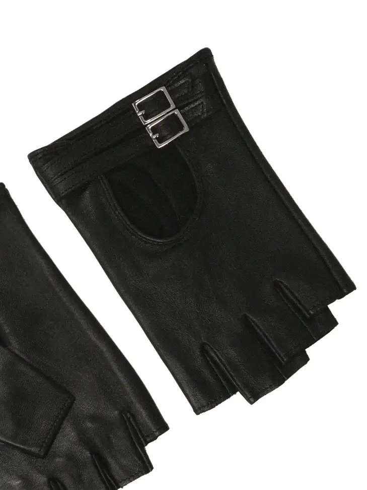 Kazar Fingerless Leather Kissing Gloves