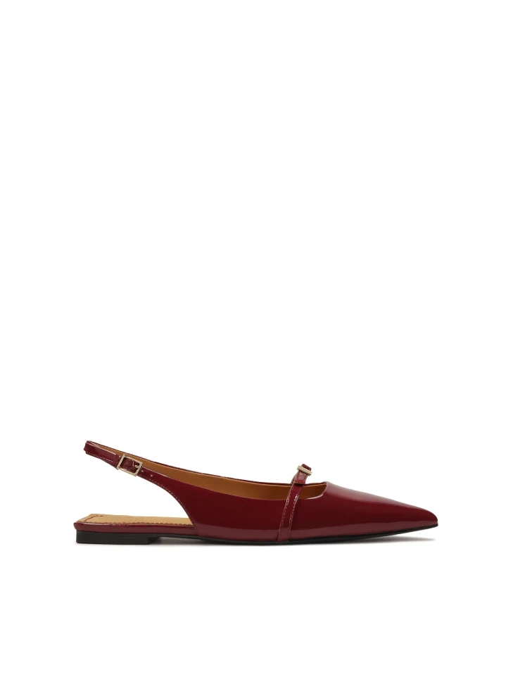 kazar Flat burgundy patent leather pumps
