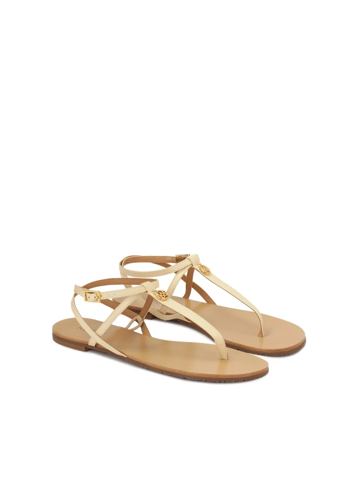 Kazar Flat Leather Flip Flop Sandals