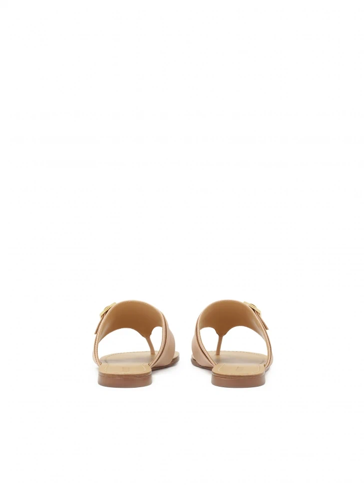 Kazar Flat Leather Flip Flops