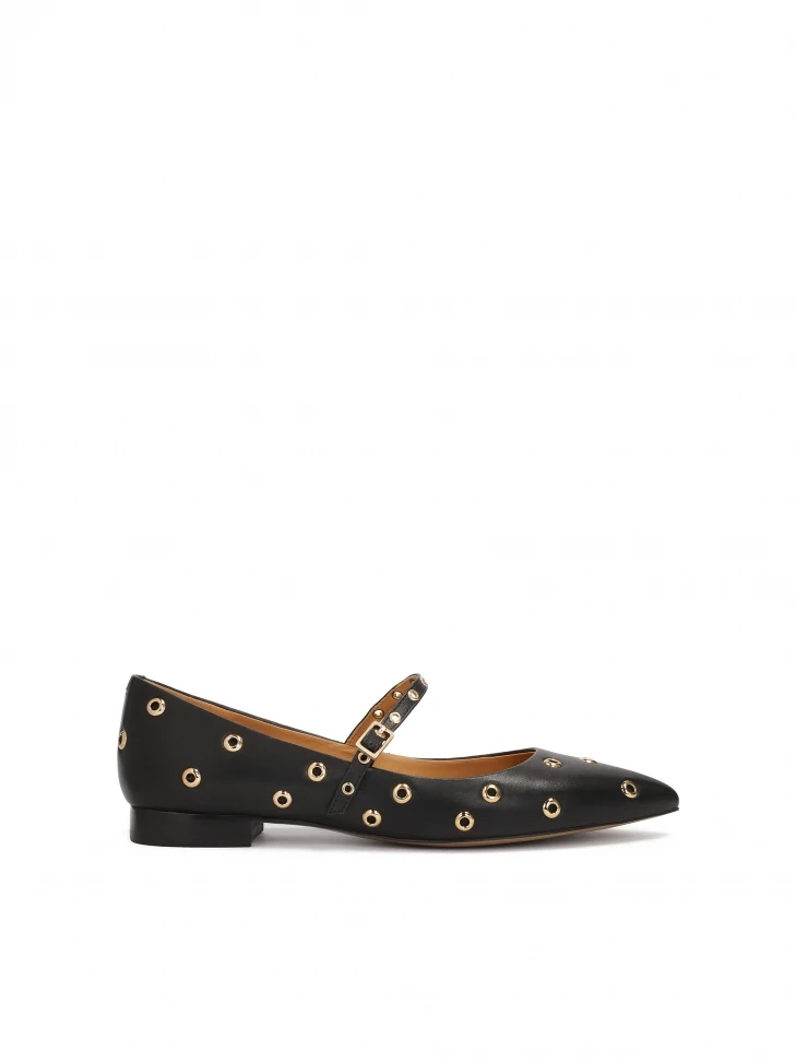 kazar Flat pumps with strap and metal eyelets