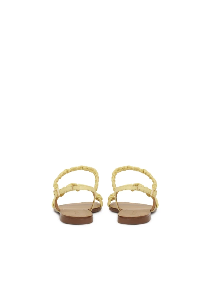 Kazar Flat Sandals With Crinkle Straps