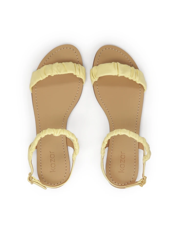 Kazar Flat Sandals With Crinkle Straps