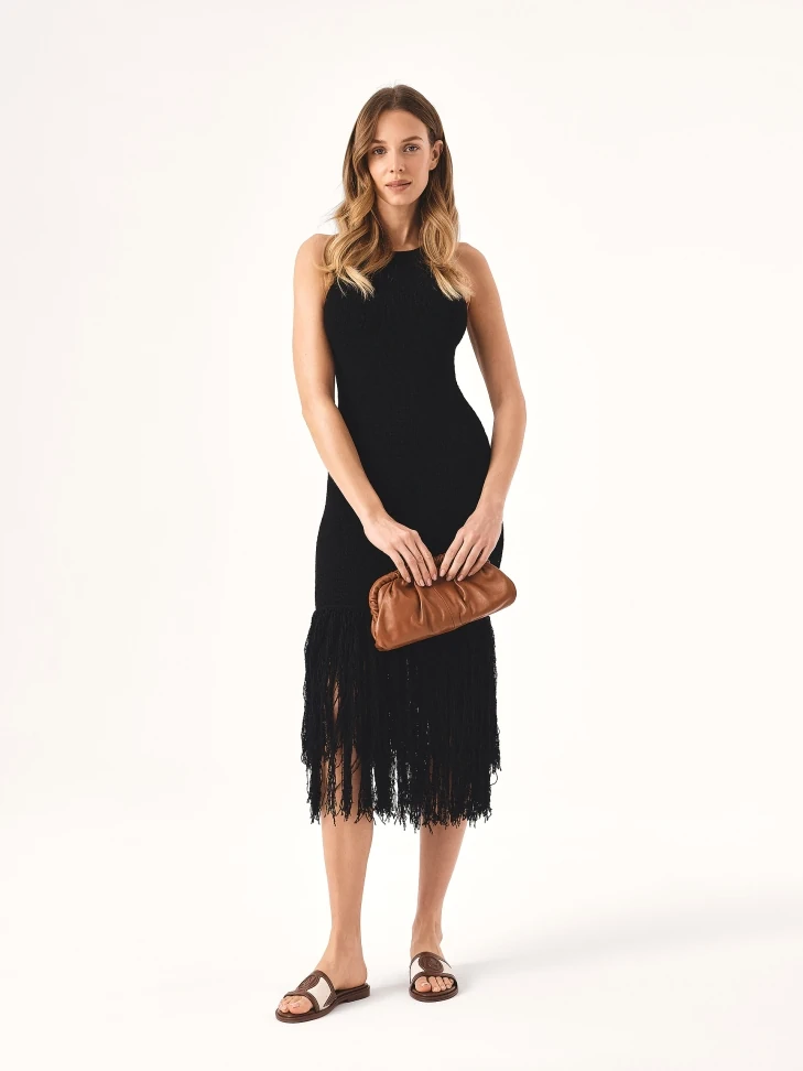 Kazar Flat Slides In Leather And Fabric