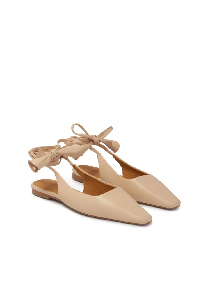 Kazar Flat Tied Slingback Pumps