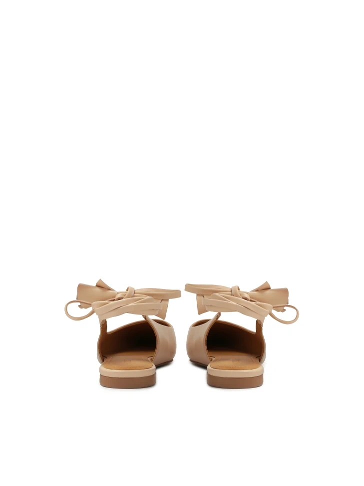 Kazar Flat Tied Slingback Pumps