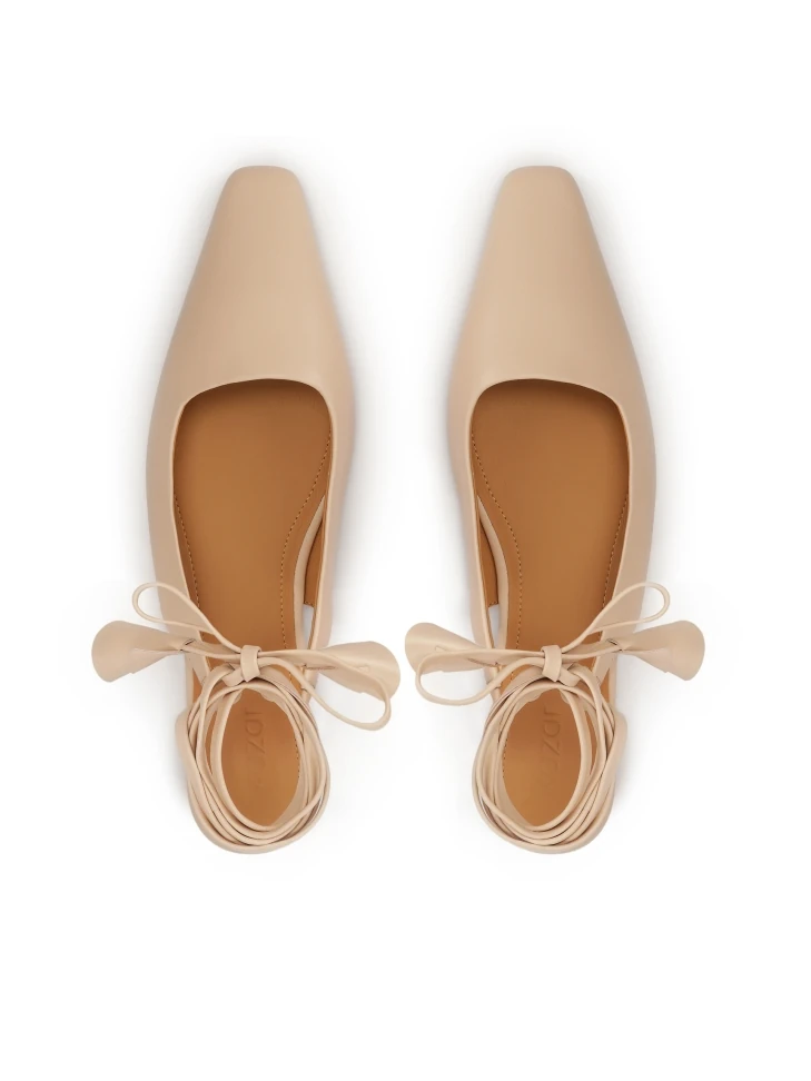 Kazar Flat Tied Slingback Pumps
