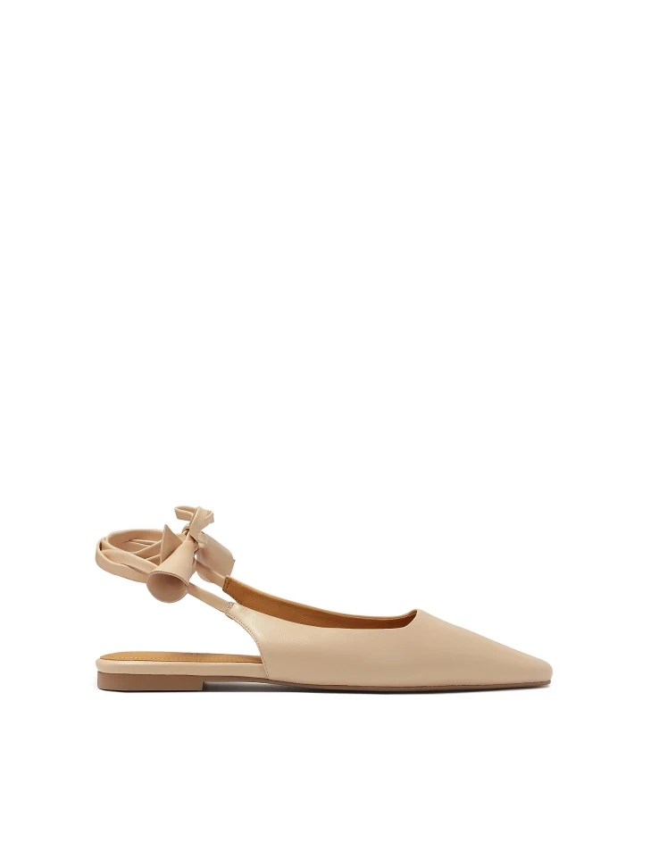 kazar Flat tied slingback pumps