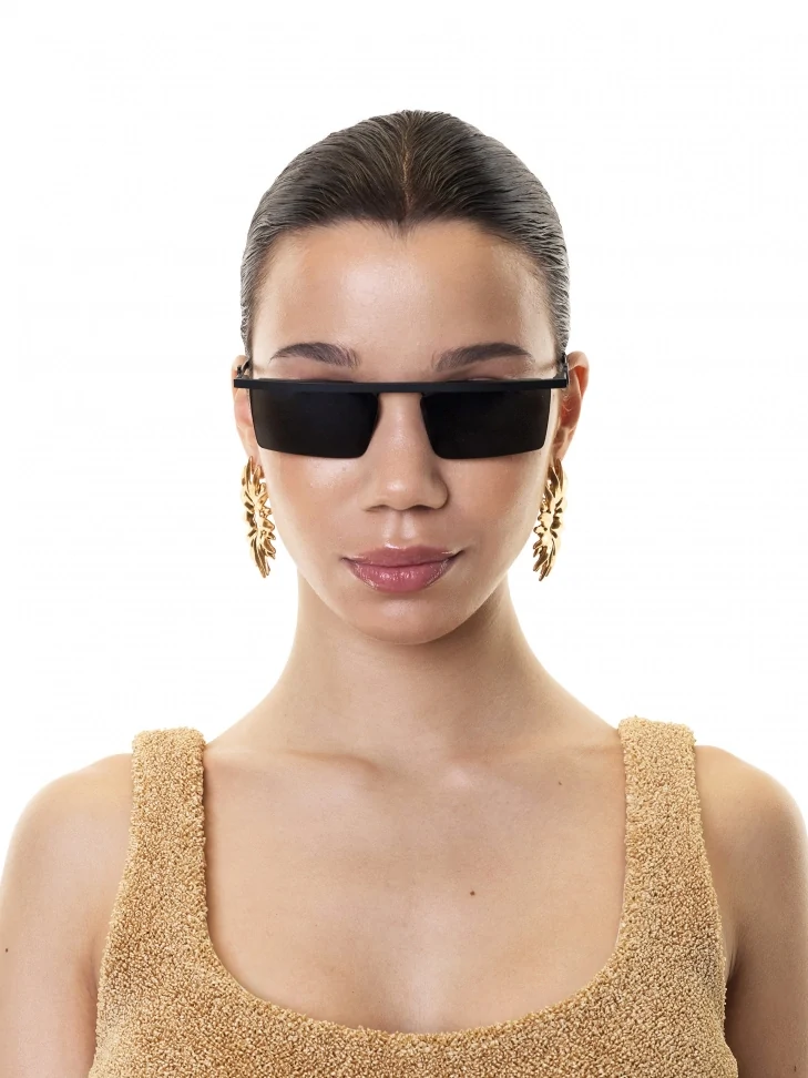 Kazar Frameless Black Sunglasses