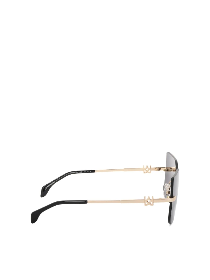 Kazar Frameless Glasses With Gold Temples