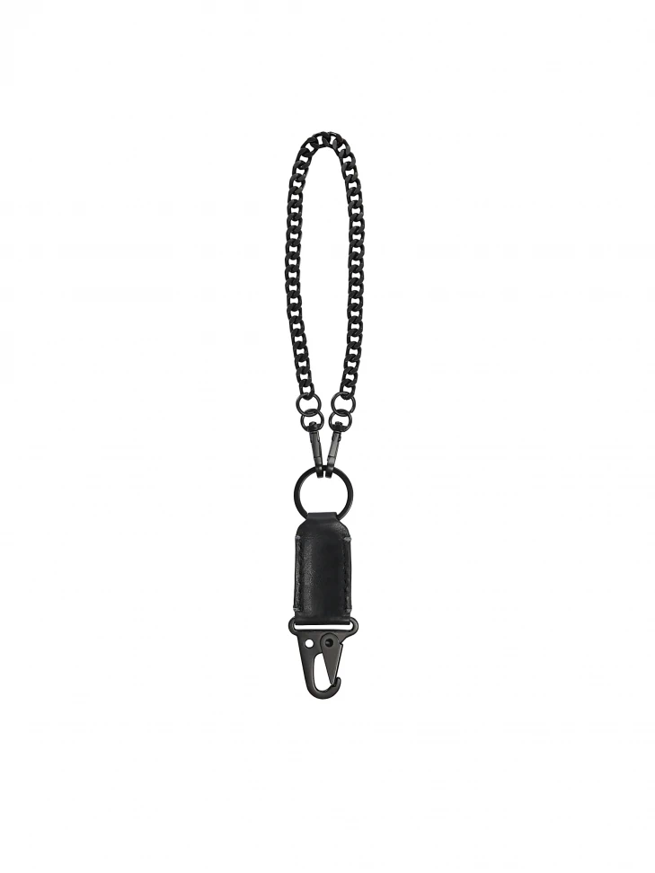 Kazar Functional Black Men's Key Ring With Chain