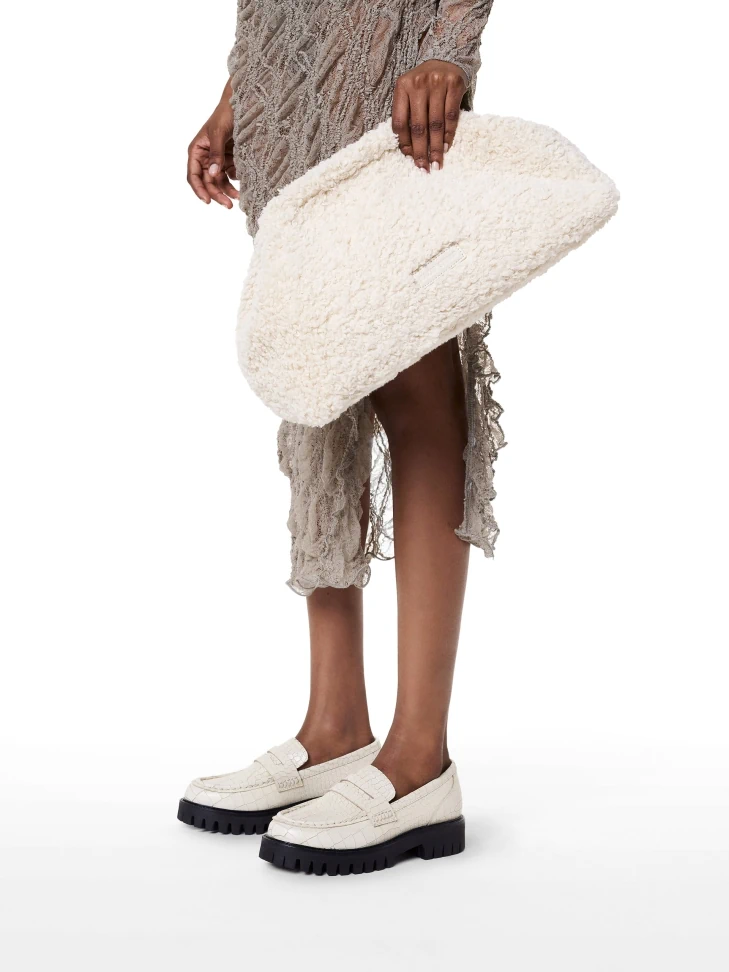 Kazar Fur Clutch Bag In Light Color