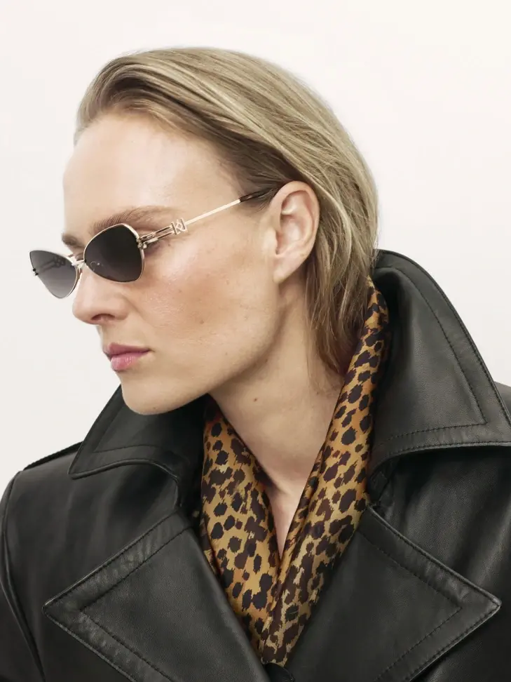 Kazar Glasses With Gold Frame And Monogram