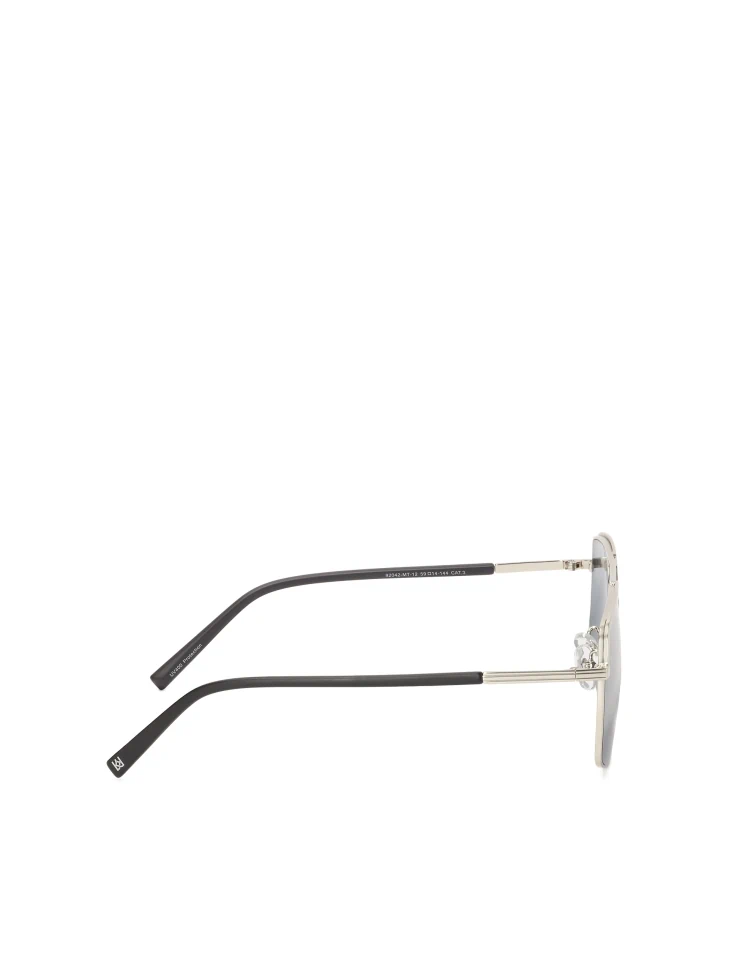 Kazar Glasses With Silver Frame And Lenses