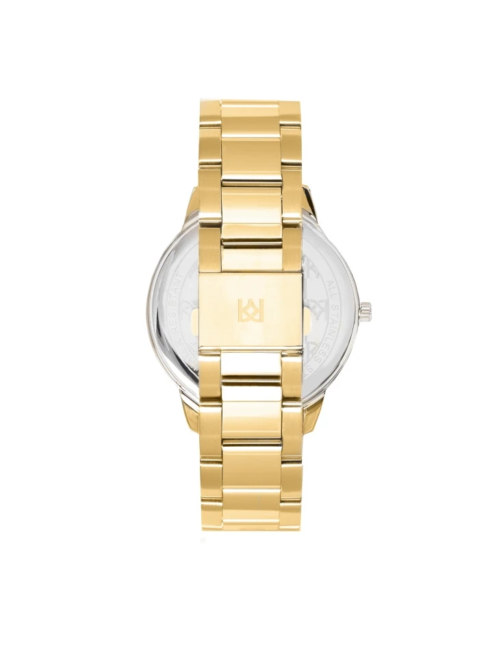 Kazar Gold Bracelet Watch With Green Dial
