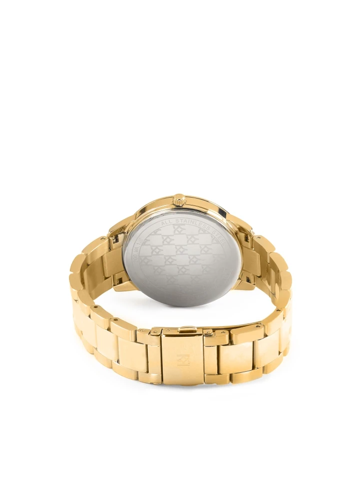Kazar Gold Bracelet Watch With Green Dial
