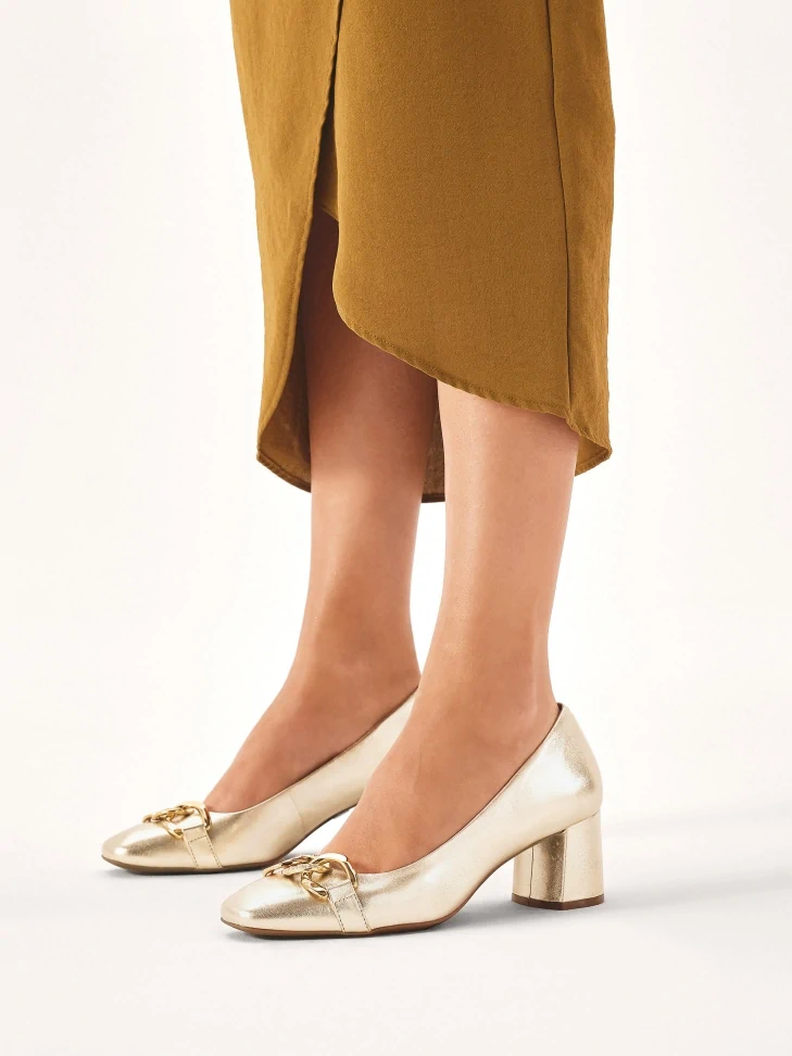 Kazar Gold Insole Comfort Pumps
