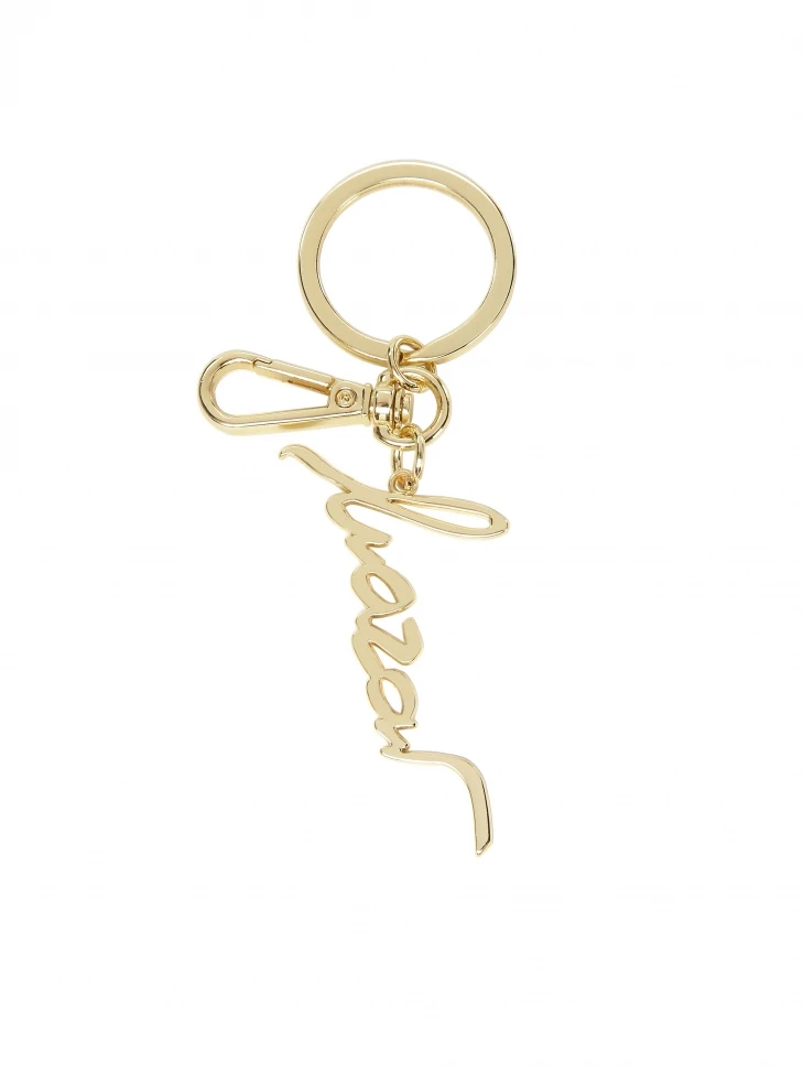Kazar Gold Key Ring With Snap Hook And Pendant