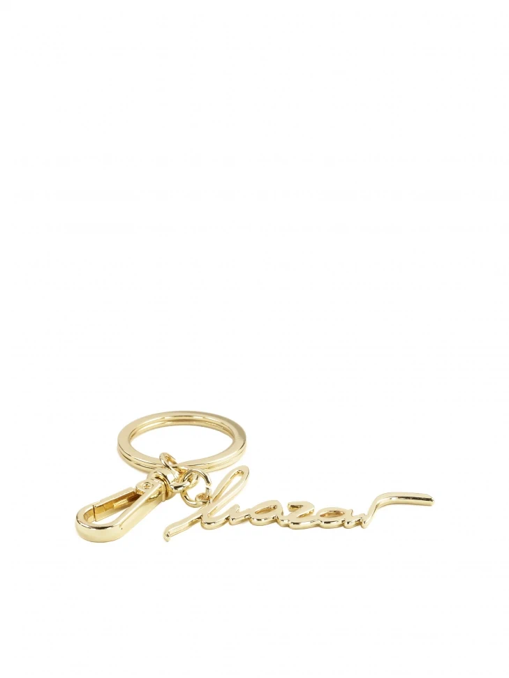 Kazar Gold Key Ring With Snap Hook And Pendant